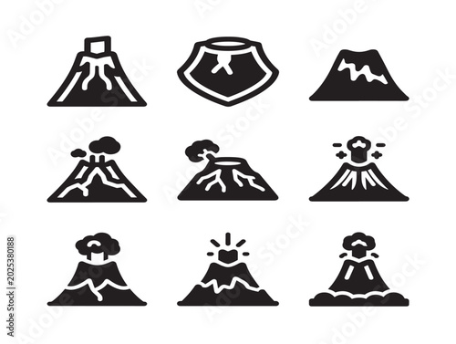 Chess piece icons vector illustration flat design style strategy game symbols