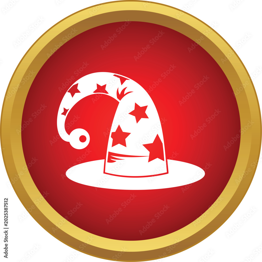 Obraz premium Wizard hat icon representing magic, fantasy, and celebration
