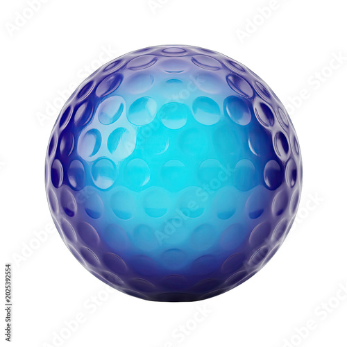 Blue and Purple Golf Ball with Dimples