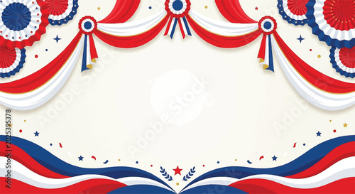 USA Patriotic Background with Red White and Blue