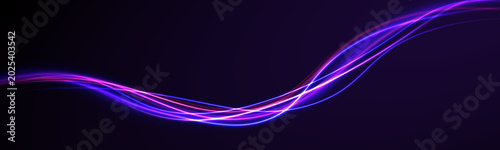 Canvas Print Transparent blue motion rays shimmer gently