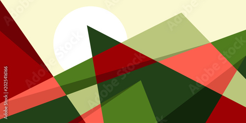 mountain with sun modern design background vector