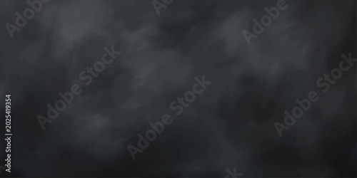 Tableau sur toile Abstract time lapse of dark smoke and blue clouds moving across a black backgrou