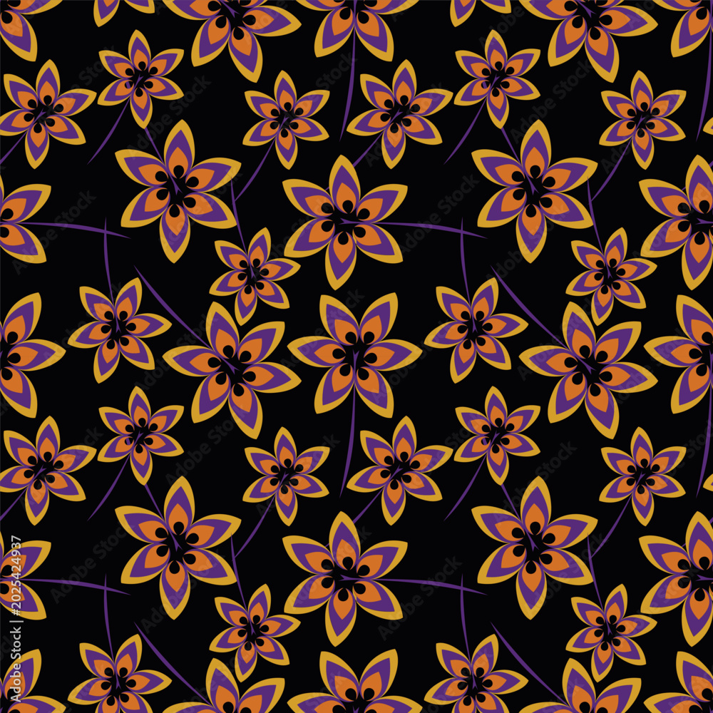 Fototapeta premium textile design with abstract flower pattern