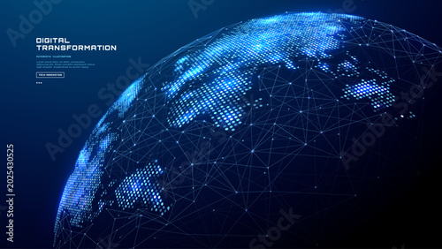 Fotografie Globe network illustration