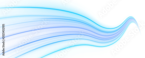 Photos Cyber city expressway with glowing neon streaks twisting dynamically in blue and