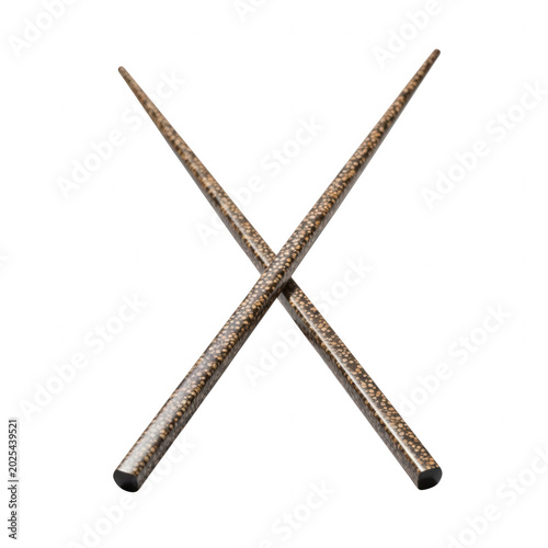 Crossed traditional wooden katana swords illustration