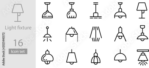 Fotografie minimal light fixture icons