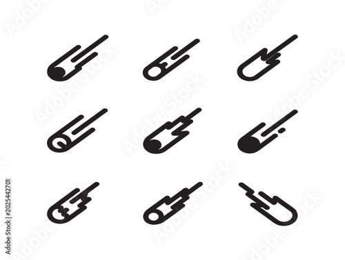 Vector illustration of stylized musical notes in flat style
