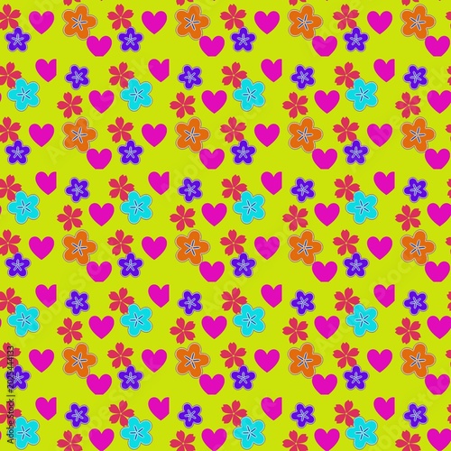Photos Seamless pattern and Local textile pattern