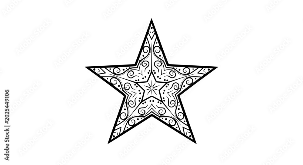 Obraz premium Ornate Star Graphic Design