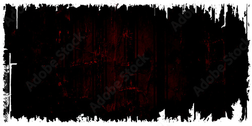 Black and White Grunge Paint Frame Background with Ink Splash Texture