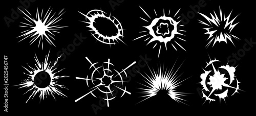 Cartoon explosion set