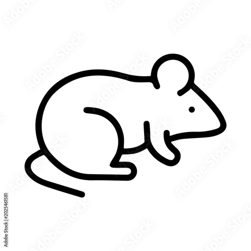 Cartoon mouse set. Grey furry rodent, little rat with