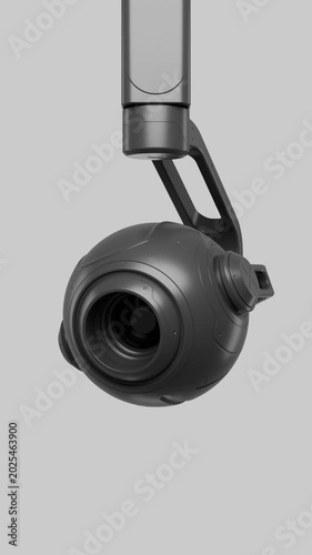 Spherical camera gimbal close up