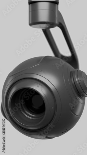 Spherical camera gimbal close up