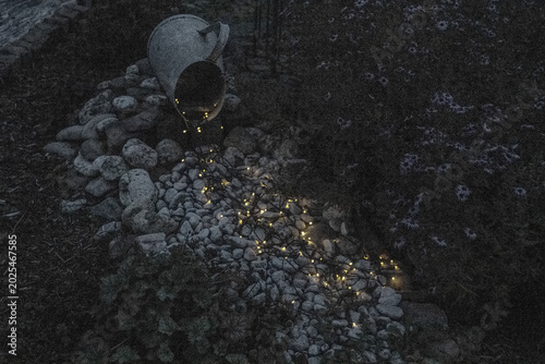 Bild auf Leinwand licht nacht dunkel hell punkte