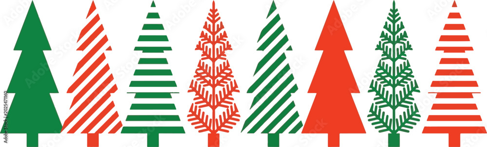 Fototapeta premium Christmas tree decorations and ideas various colorful trees