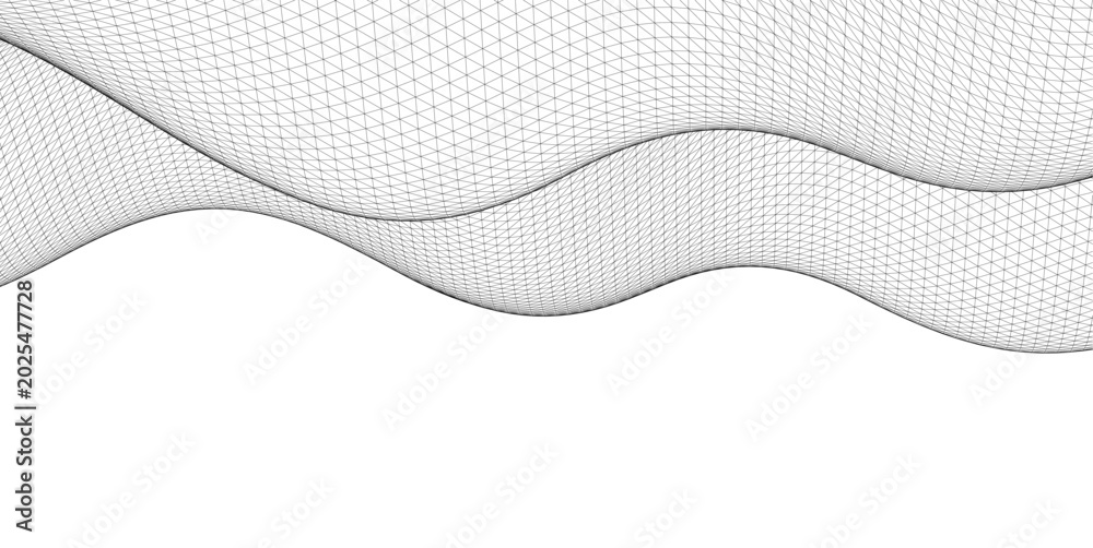 Fototapeta premium abstract geometric surface wave 3d 