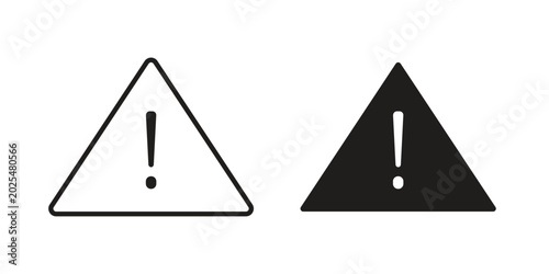 Cuadro en lienzo attention signs in black stroke eps vector graphic