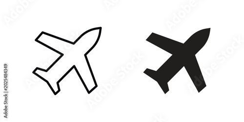 Plane icon collection vector illustrations, Vector pictogram
