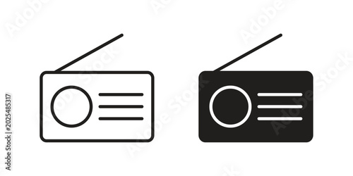 Radio icon collection vector illustrations, Vector pictogram