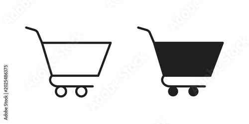 Shopping basket icon collection vector illustrations, Vector pictogram