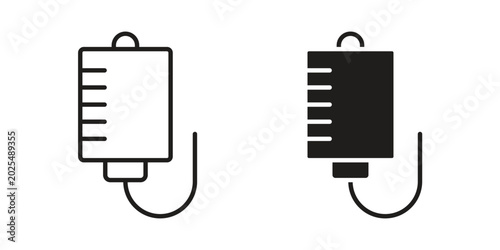 Tableau sur toile IV drip icon in black stroke eps vector graphic