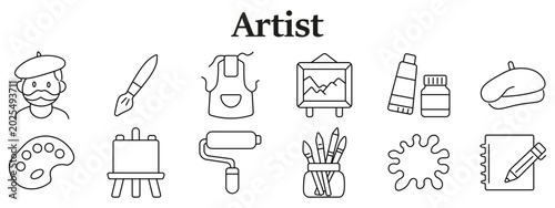 Фотография Artist set icon