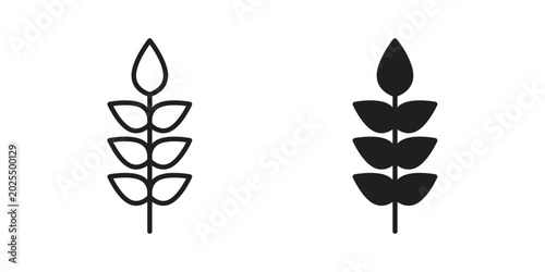 Foto Wheat icon collection vector illustrations, Vector pictogram