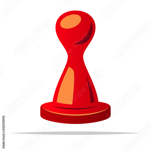 Foto Red board game piece vector isolated