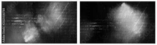 grunge overlay effect with scratch and dust on black background, retro noisy grain dust texture for film or photo overlay effect on black background, old photo overlay texture