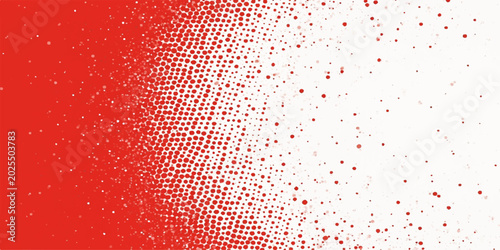 Photos Abstract halftone vector illustration featuring a red background with artful pat