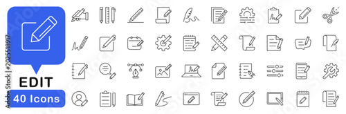 Fényképezés Edit icon set