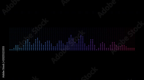 Dotted Neon Audio Equalizer Alpha Loop