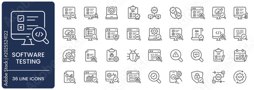 Photos Software testing icon set