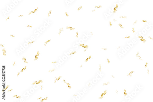 Luxury gold confetti PNG isolated on transparent background with shiny falling serpentine streamers, festive birthday celebration decoration for holiday and carnival design