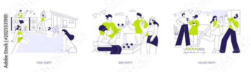 Off-campus hang out isolated cartoon vector illustrations se
