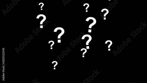 White Question Marks Alpha Overlay