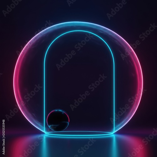 A technological barrier or field generating a powerful wave of invisibility, concealing objects and creating a secret, unseen space ,stealth ,camouflage ,distortion