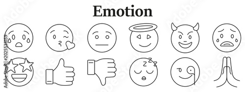 Bilde på lerret Emotion set icon
