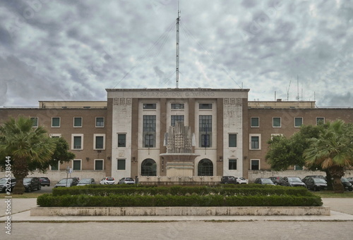 Принти на полотні The Government Palace shown in the image is located in Latina and is a 1930s building built in fascist architectural style