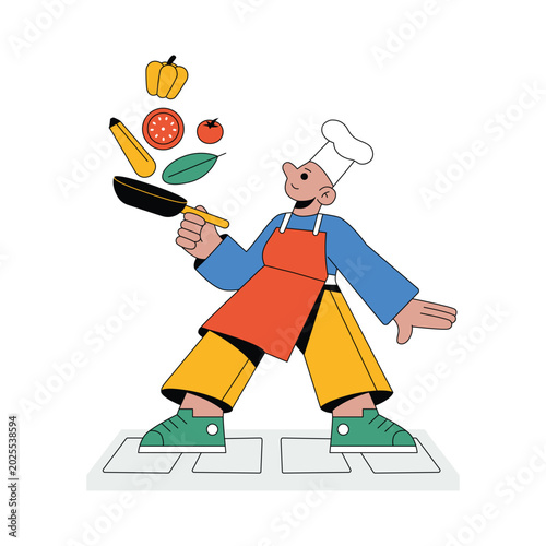 Food Cooking Vector illustration. EPS 10