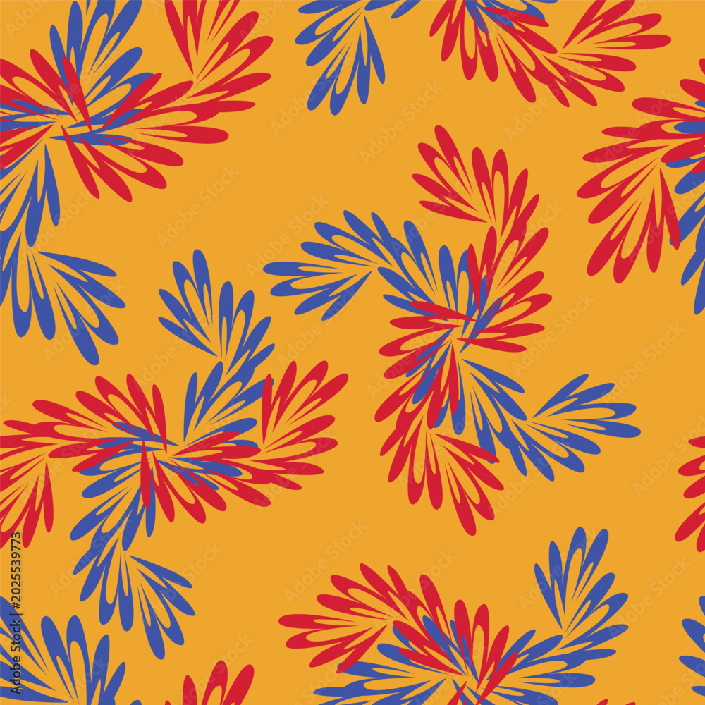 Fototapeta premium textile design with abstract flower pattern