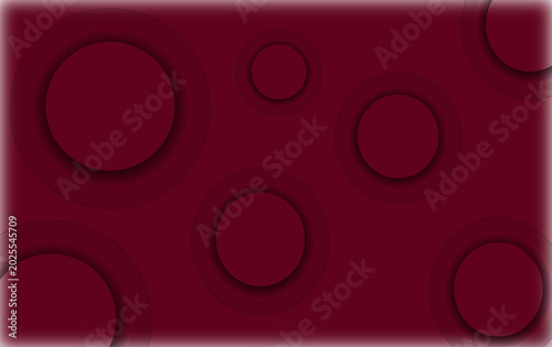 Abstract geometric circle pattern on dark red gradient background with hand-drawn sketch style