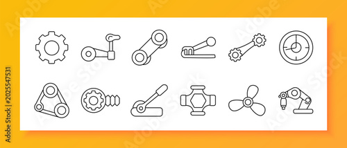 Photos Mechanical components set icon
