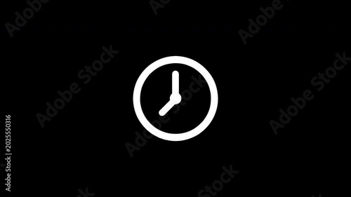 Animated clock icon displaying time passing