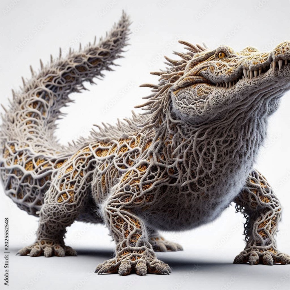 Fototapeta premium Monster crocodile alone in image