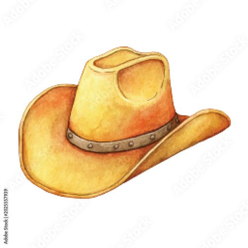 Foto Vintage Western Cowboy Hat with Leather.