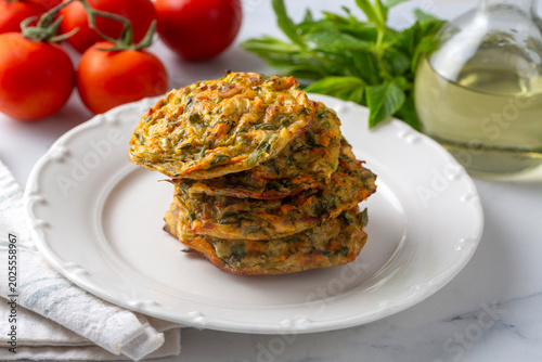 Stack of Homemade Zucchini ...